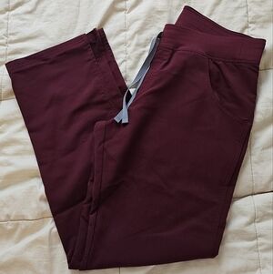 Figs Maroon Scrub Pants